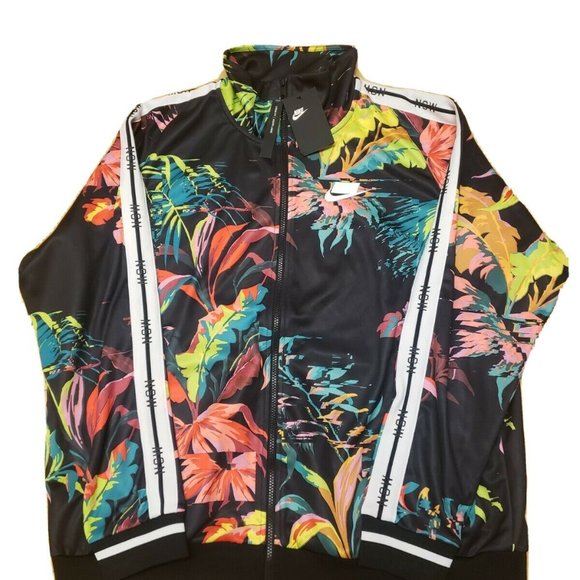 nike floral print track jacket